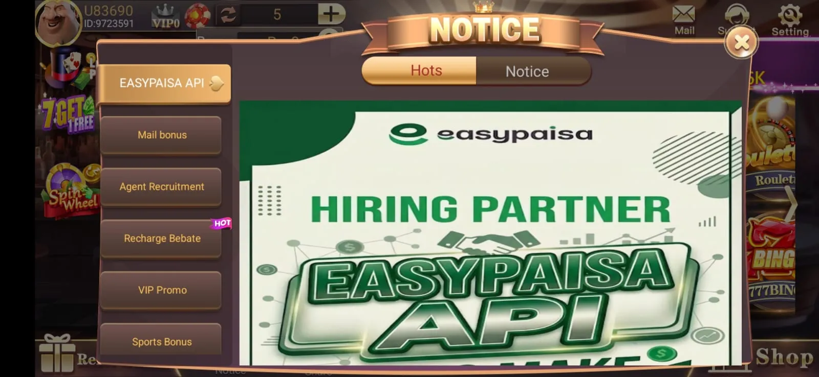 Teen Patti Blue home screen showing the main game lobby